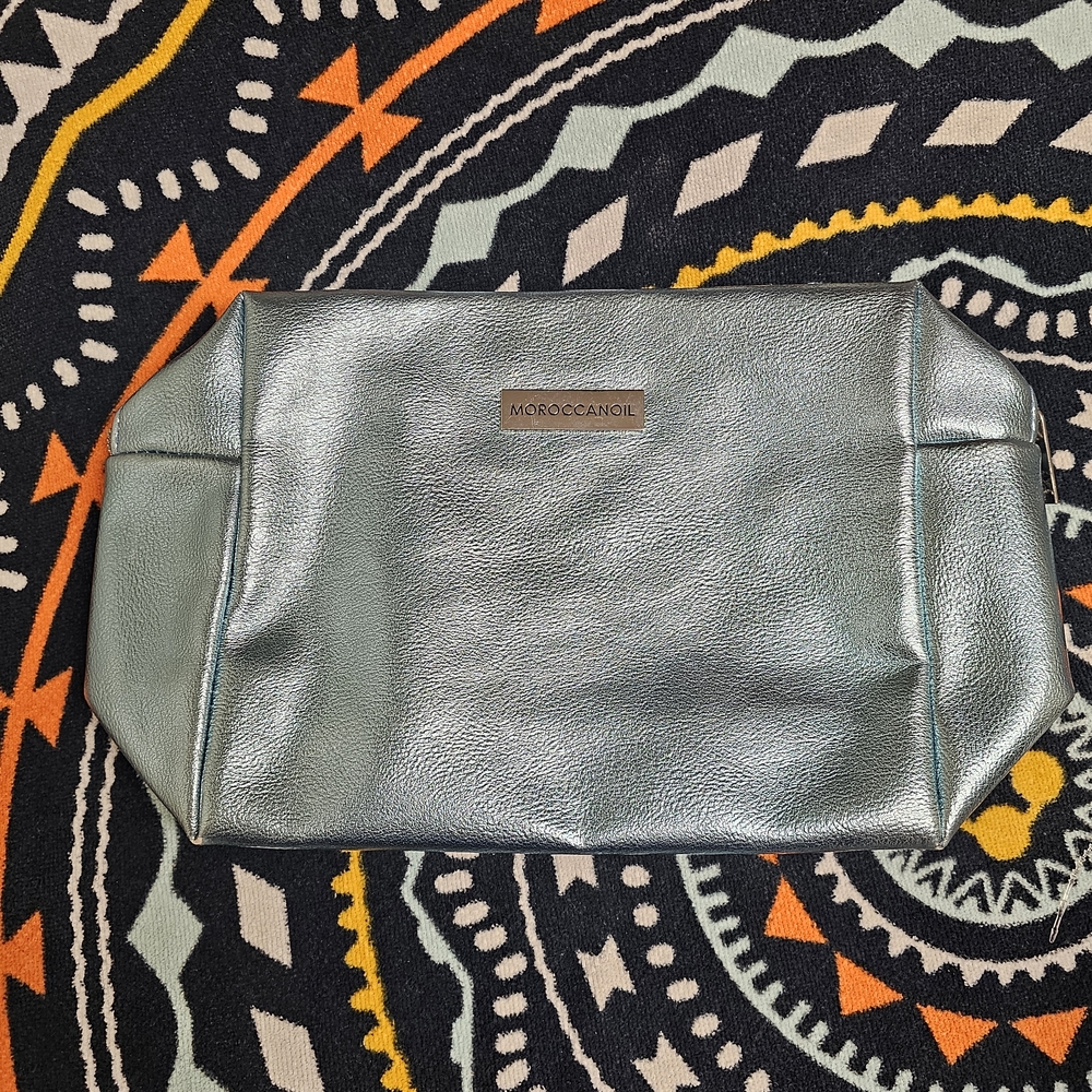 Moroccanoil Metallic Teal Cosmetic Pouch